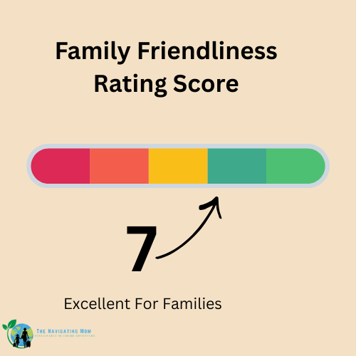 family friendliness rating score showing goblin valley State Park as a 7/10 for kids 